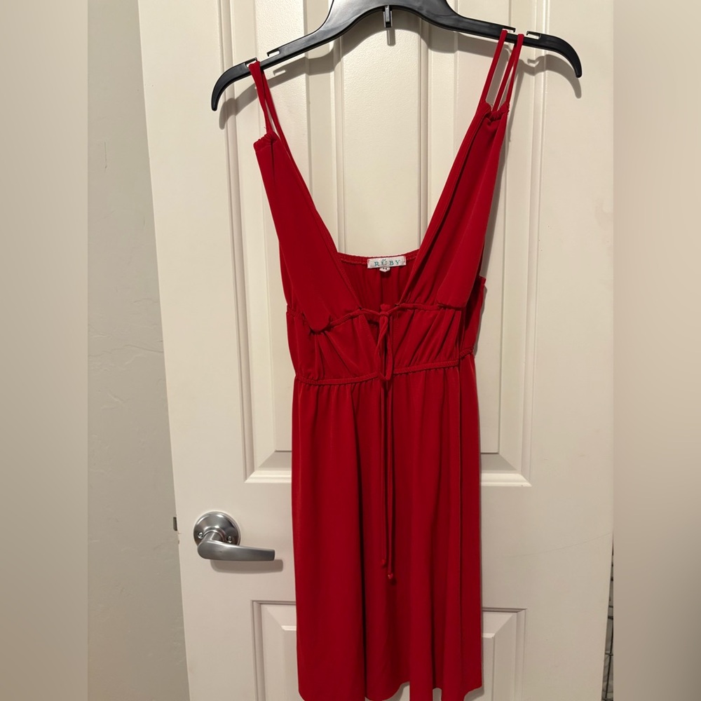 Red mini dress